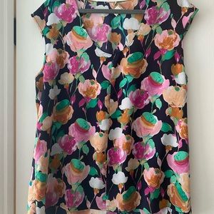 Floral j crew blouse